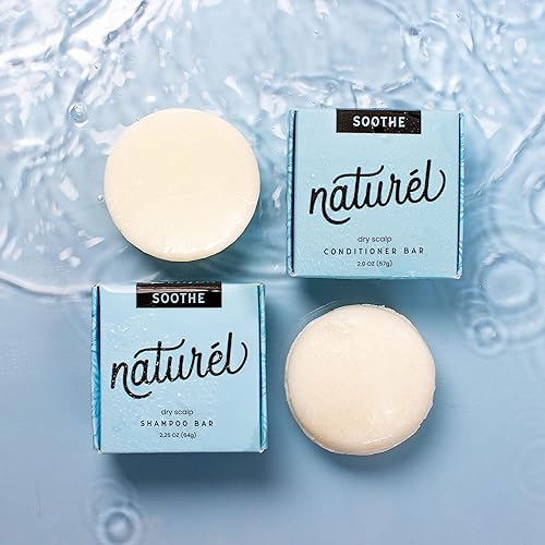 Miniatura 9 de Naturel Soothe - Juego de barra de champú y acondicionador para la caspa, barra de champú para el cuero cabelludo seco y barra acondicionadora,
