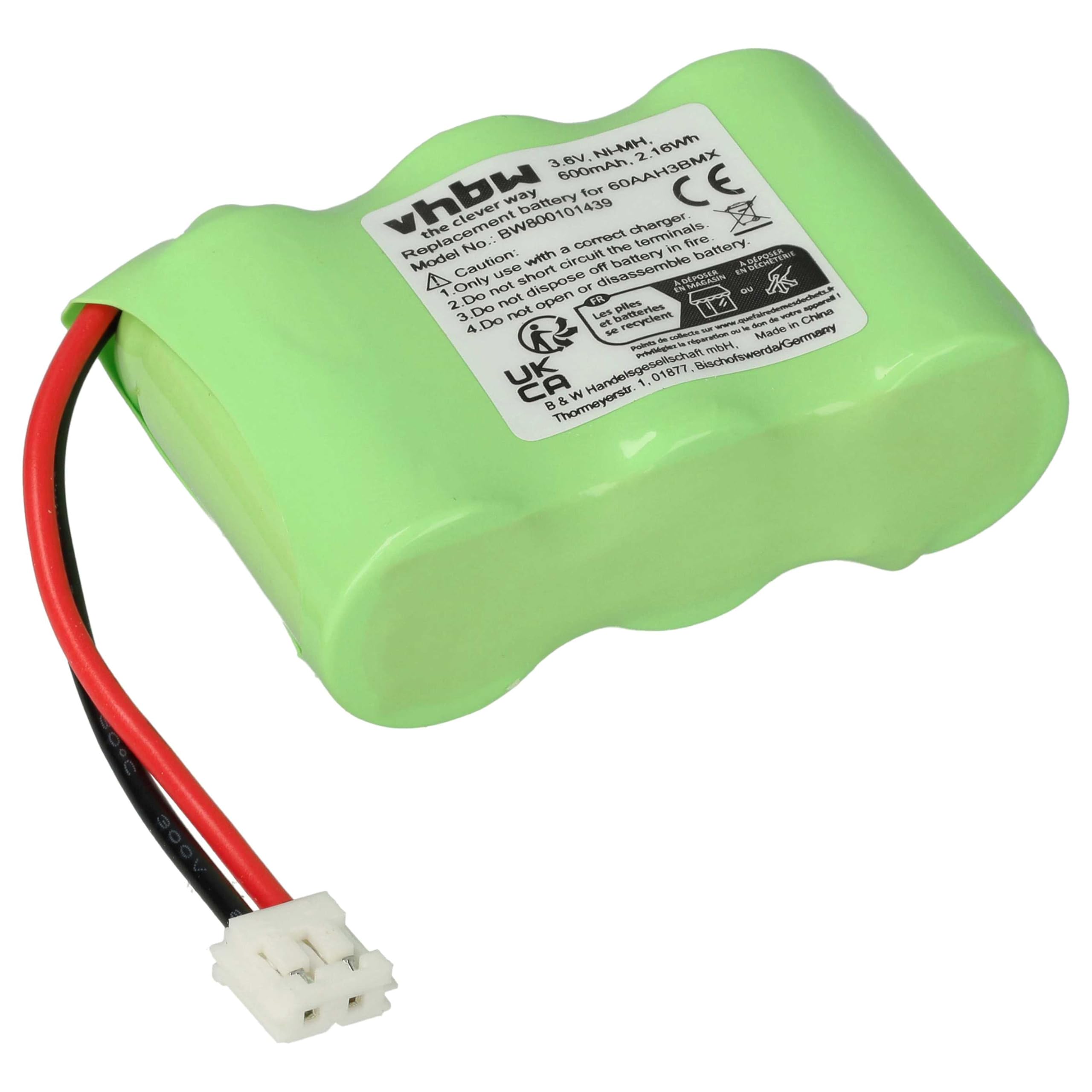 vhbw 1x Batterie Compatible avec Ascom Adesso téléphone Fixe sans Fil (600mAh, 3,6V, NiMH) - Remplacement pour 60AAH3BMX, HSC22, V30145-K1310-X147, C39453-Z5-C193