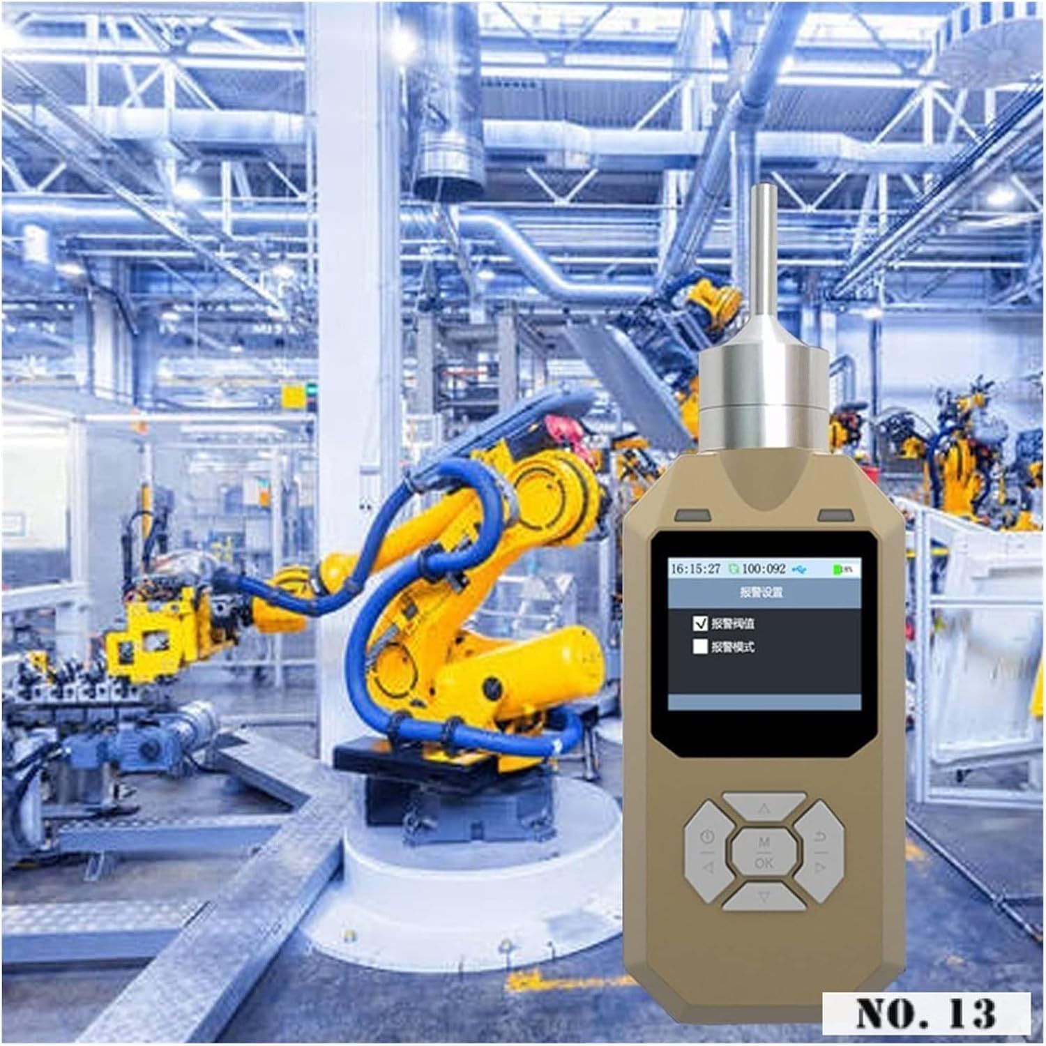 Gas Detectors, Gas Detector O3 Detector Pumping Gas Leak Detector Monitor with Alarm Gas Analyzer Professional Gas Sensor
