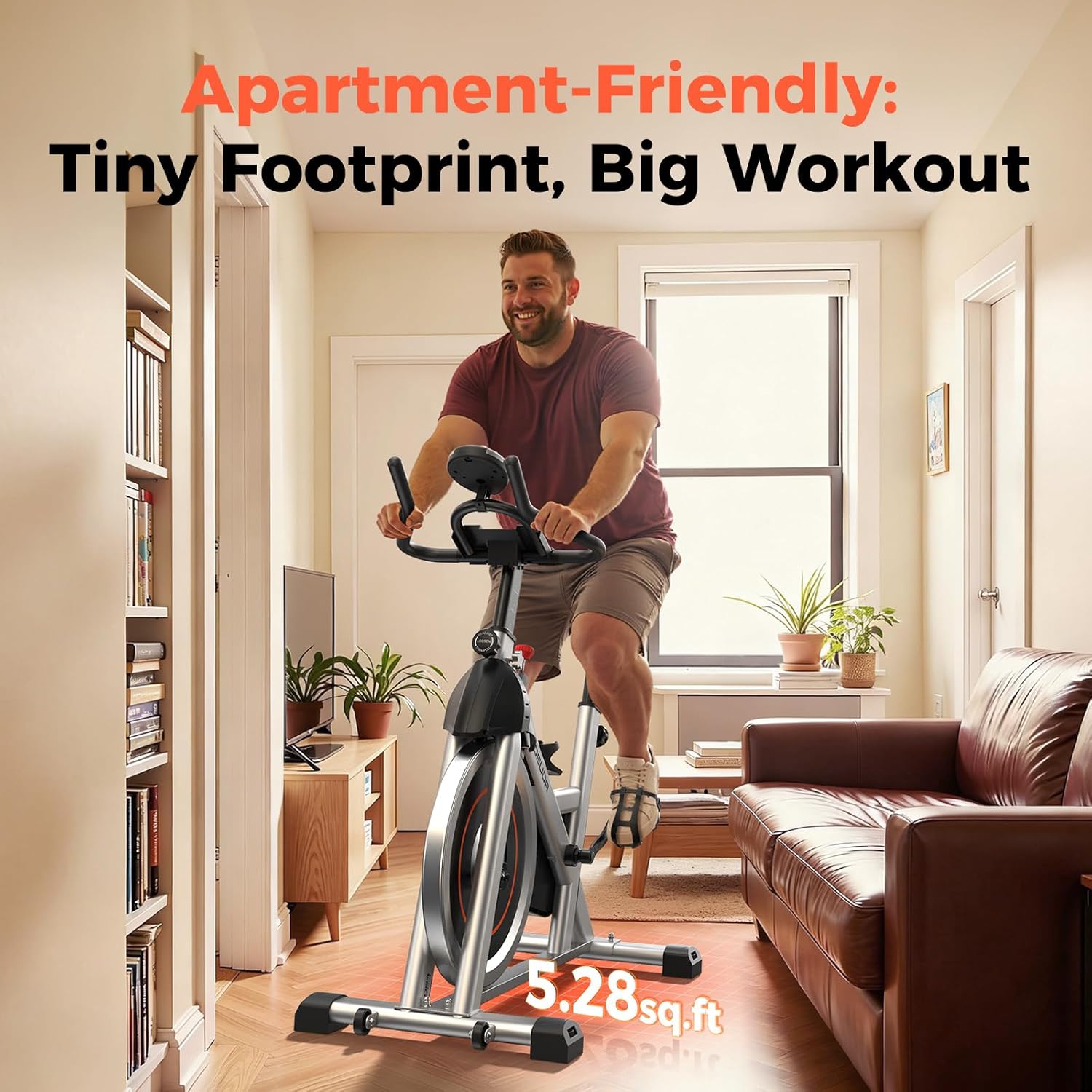 Yosuda Exercise Bike, Brake Pad Stationary Bike For Home Wit...