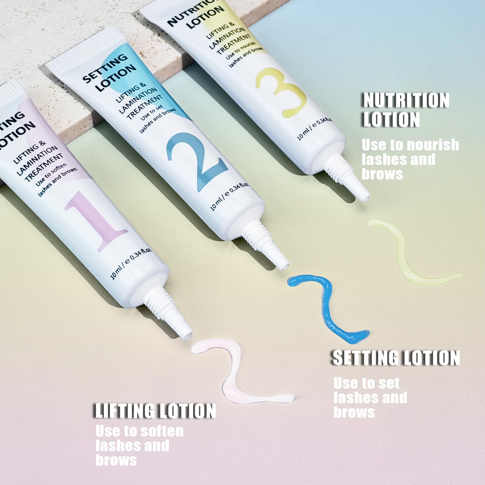 Libeauty Kit Laminazione Ciglia, 10ml Laminazione Sopracciglia, Kit Laminazione Ciglia E Sopracciglia, Design Tubolare, Controllo Preciso Della Quantità di Emulsione, per Casa e Salone