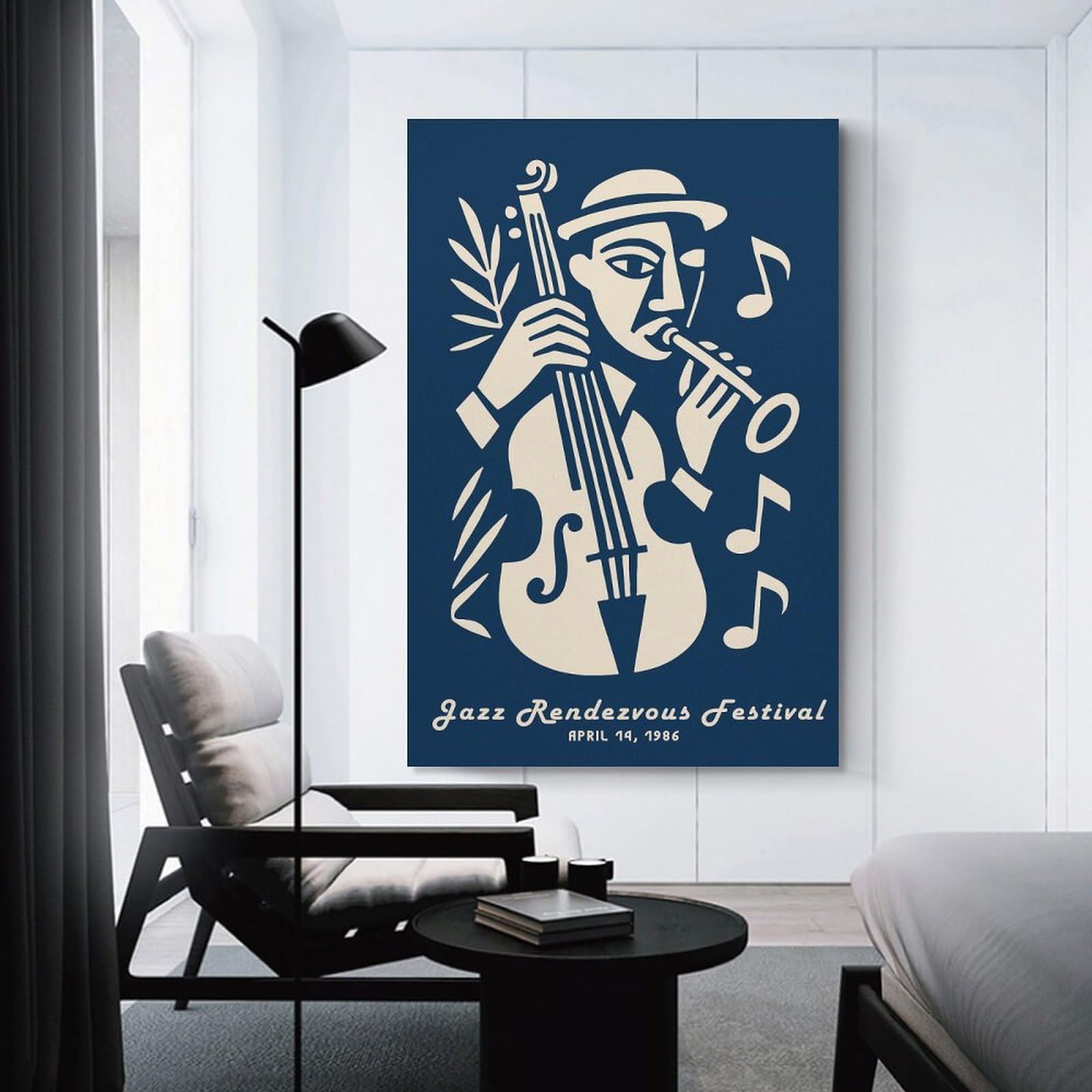 Junmoney Jazz Rendezvous Festival Wall Picture Print 20x30inch(50x75cm), for Picture Wall Styling in Lounge Or Bedroom, Ideal for Building A Coordinated Art Wall