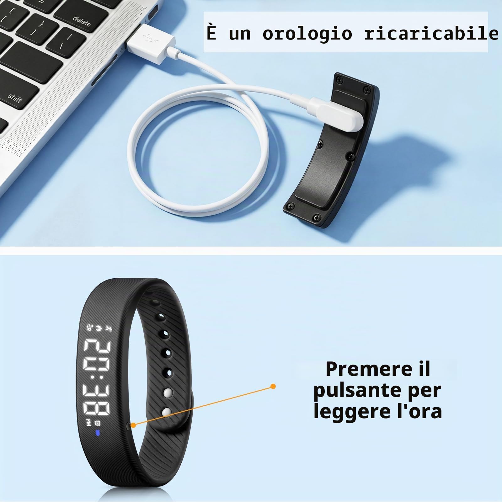 Timever Orologio Digitale Bambini con Contapassi,3 Sveglia,Cronometro,Luce,Data-Orologio per Ragazzi e Ragazze Senza App e Telefono con Cinturino in Silicone