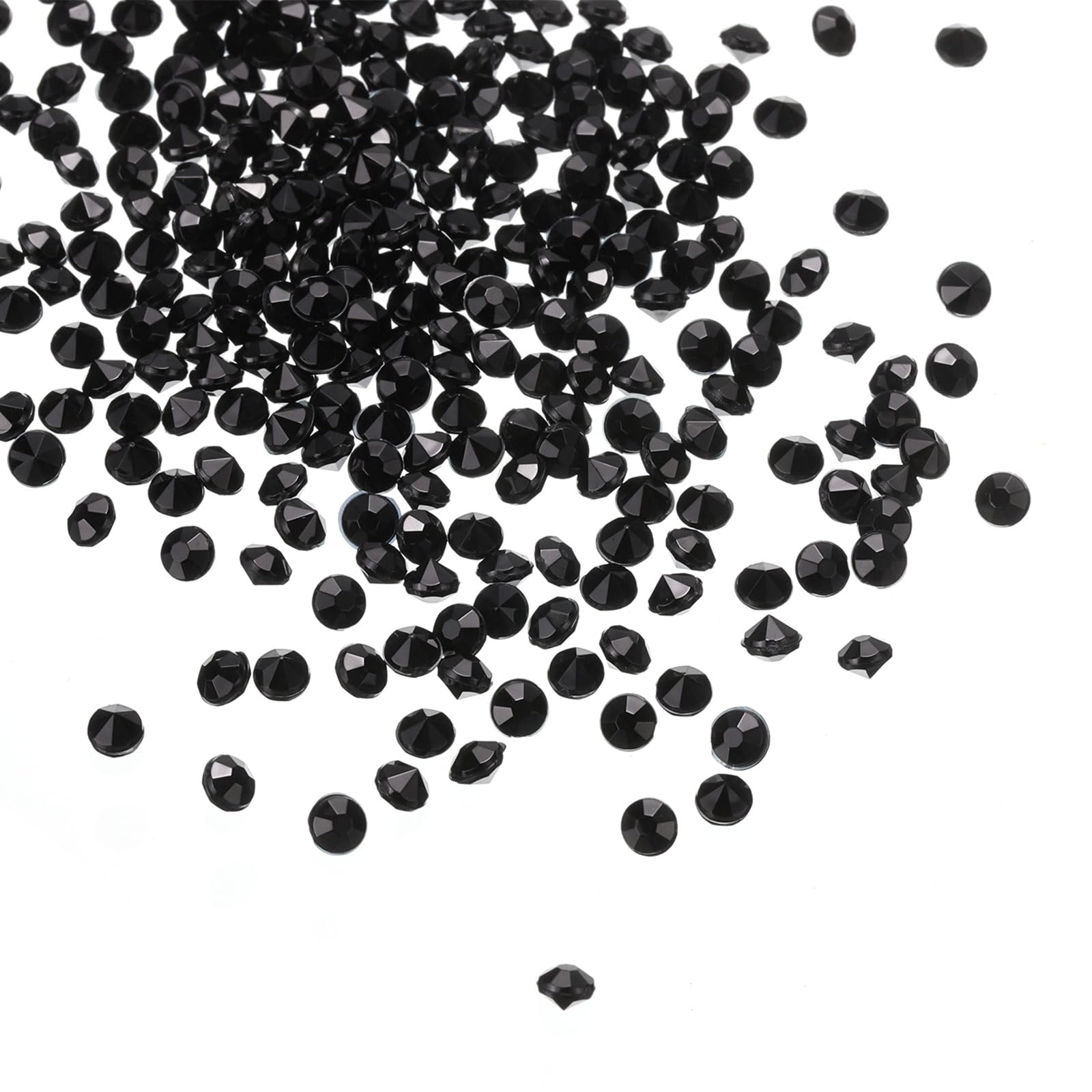 PATIKIL 5000 Pieces Transparent Diamond Crystal 4.5mm Acrylic Wedding Diamonds Table Scatter Confetti Vase Fillers Gems for Table Centerpiece Bridal Shower Party Black