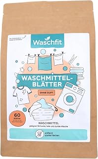 Waschmittelblätter | 60 Universal Waschstreifen ohne Duft