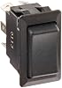 NSI 77060RQ Rocker Switch, On Off-On Circuit Function, DPDT, 2010 amps at 125250 VAC, 0.75 Width, 1.348 Height, 0.762 Depth, Black
