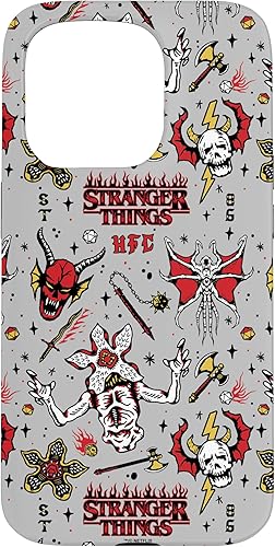 Vista 34 de Funda para iPhone 12 Pro Max Stranger Things Demogorgon Hellfire Club con patrón de club