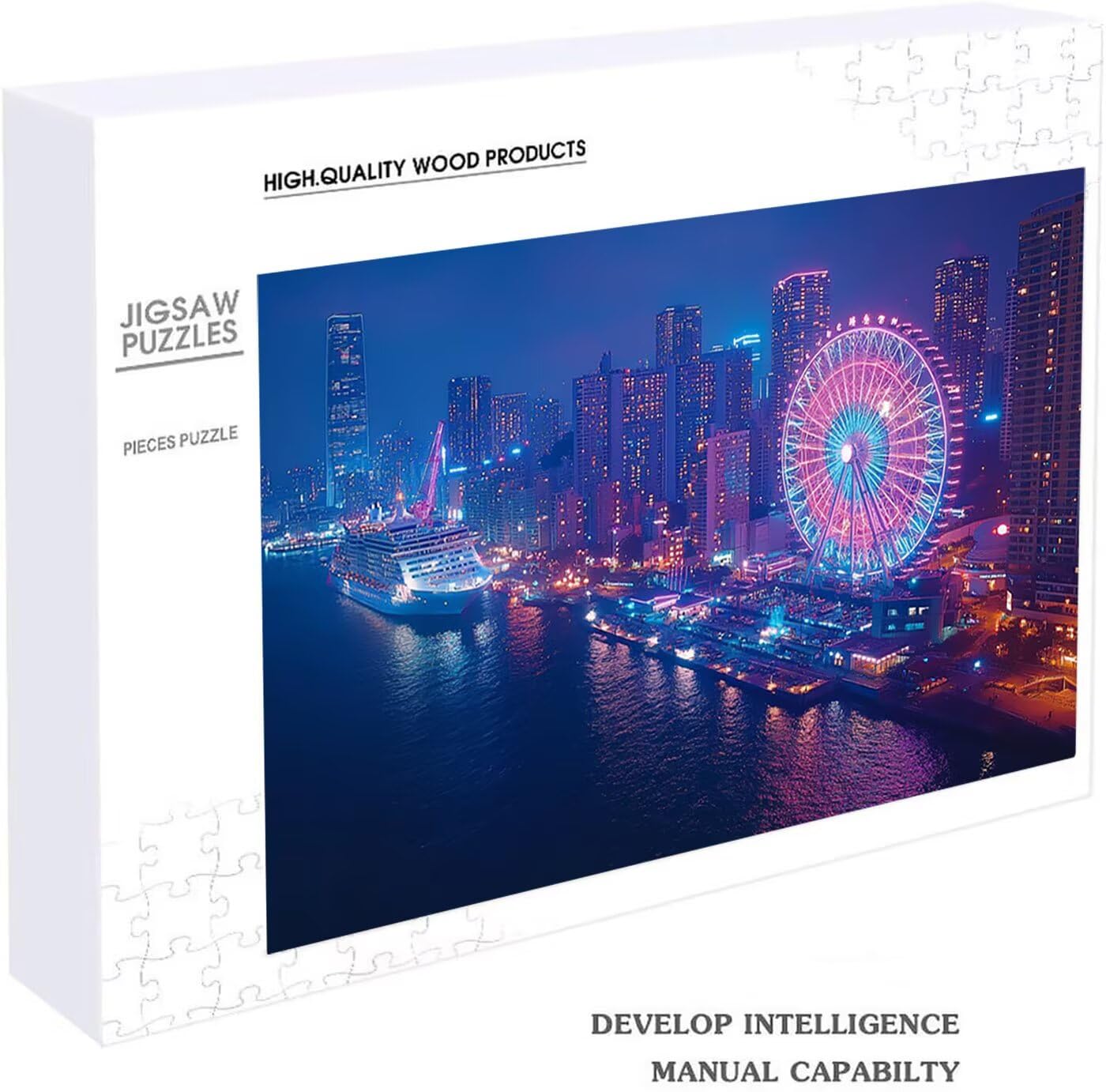 Puzzle 2000 elementów, statek wycieczkowy dla dorosłych, drewniane puzzle dla dorosłych, diabelski młyn, klasyczne puzzle 2000 elementów dla całej rodziny, puzzle do dekoracji pokoju, prezenty dla