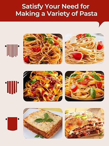 Miniatura 8 de Accesorio para hacer pasta 3 en 1 para batidora de pie KitchenAid, accesorios para hacer pasta con rodillo de pasta, cortador de fettuccine,