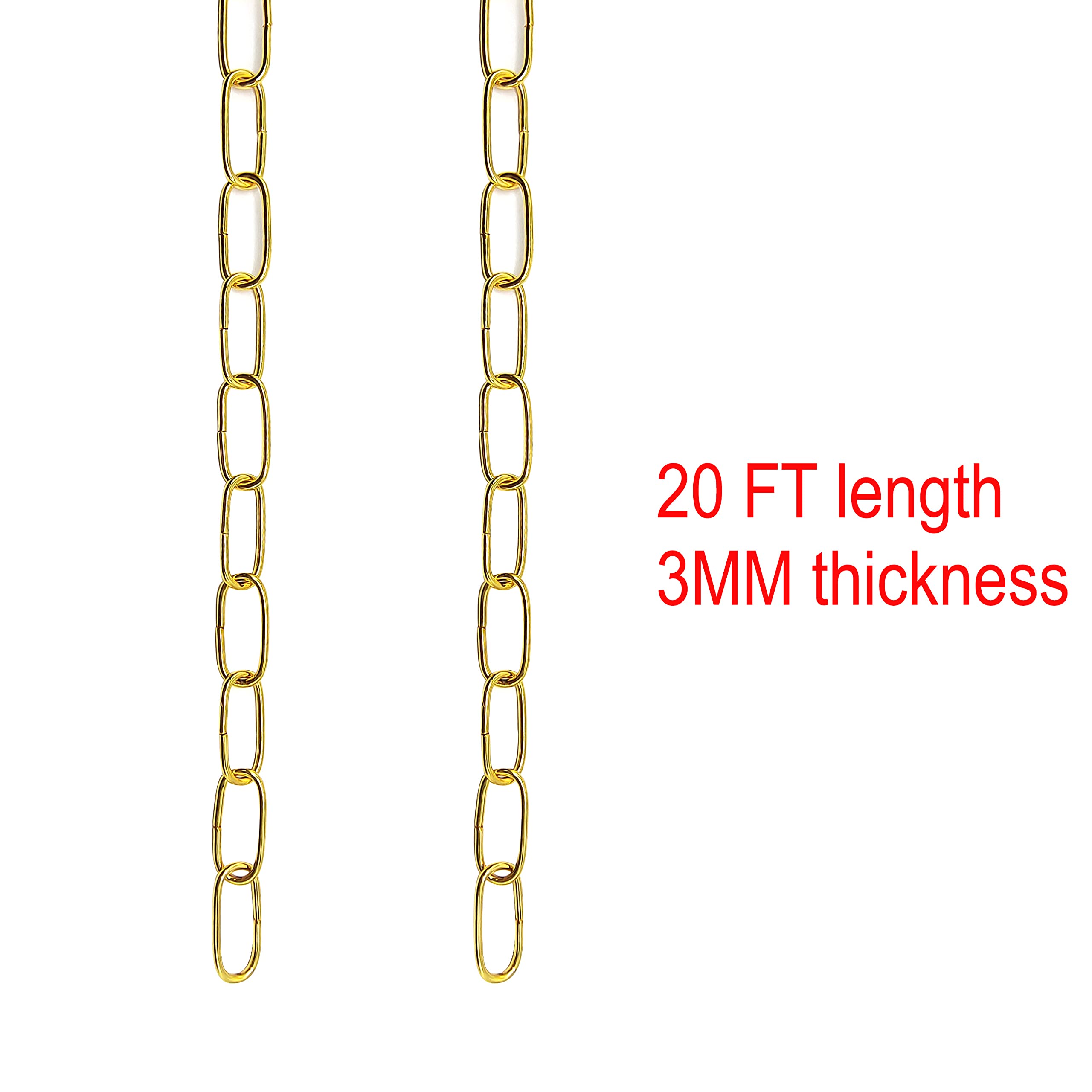 ECUDIS 20 Feet Gold Pendant Light Fixture Chain — Amazon image 2