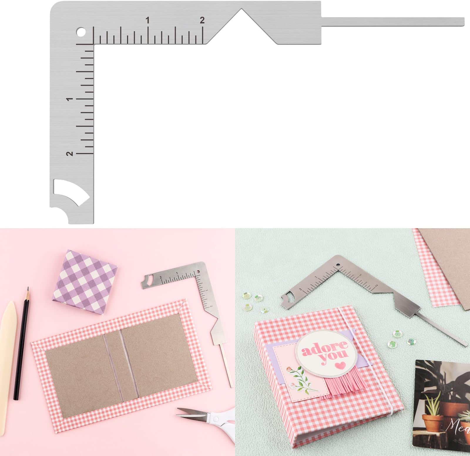 CYFUN DESIGN 5-in-1 Book Cover Maker - Sturdy Chipboard Covers, Bookbinding Ruler & Stainless Steel Tool