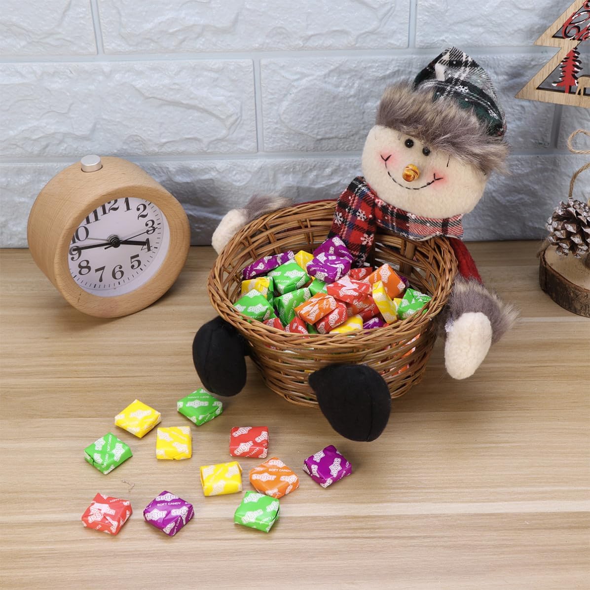Snowman Candy Storage Basket Xmas Christmas Tree Ornament