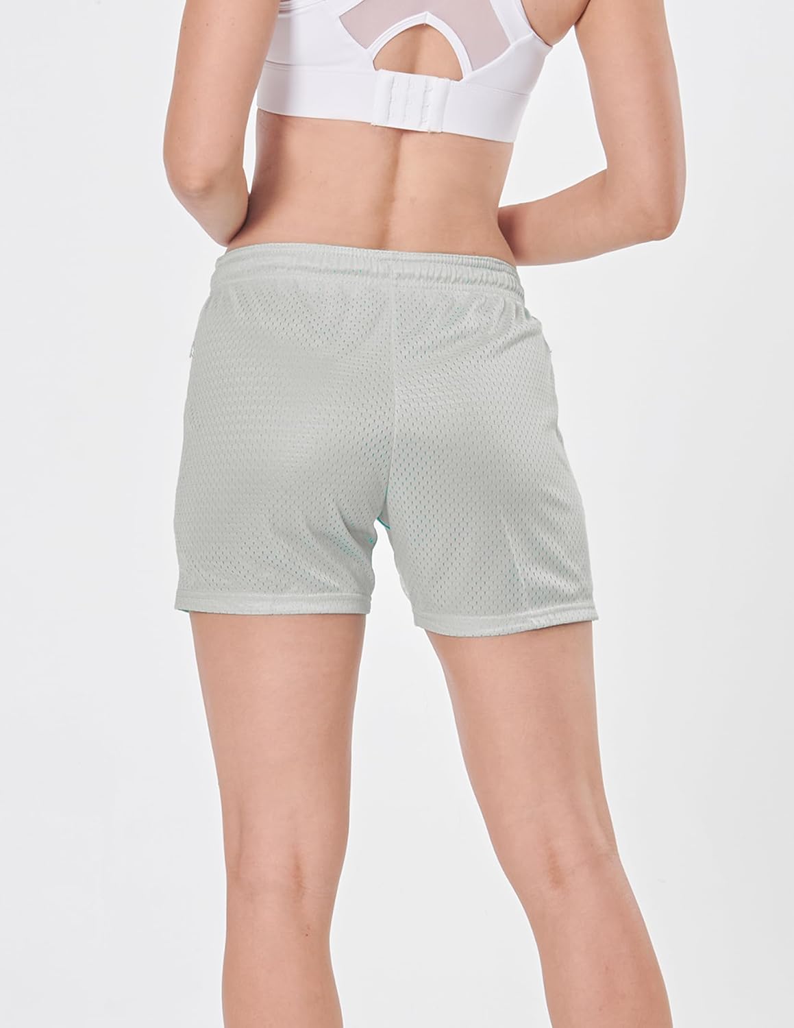Liberty Imports 5-Pack Women's Athletic Mesh Shorts 5" Inseam, Ladies Loose Pull-On Shorts with Zipper Pockets - Image 5