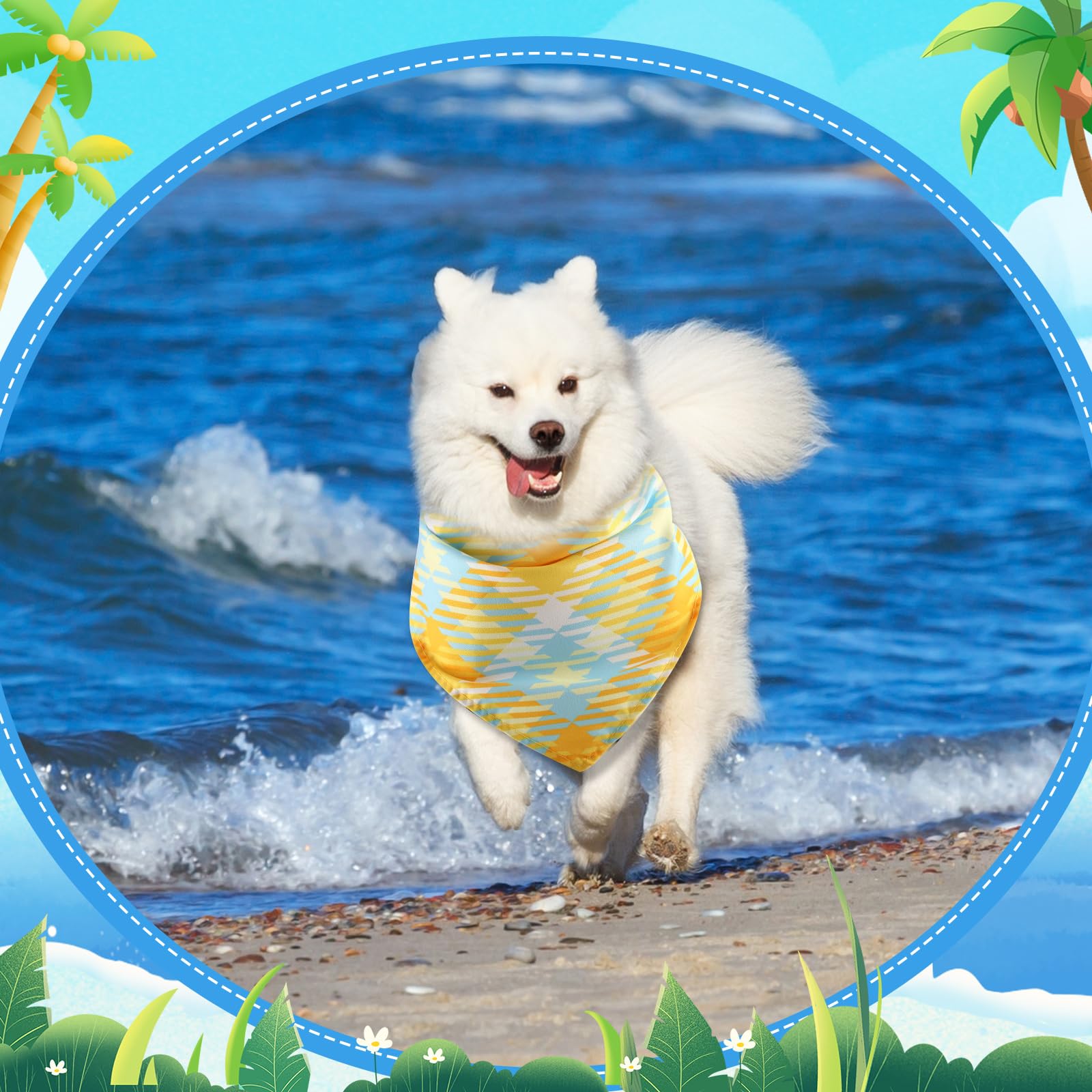 Pickmesh Lot de 150 bandanas à carreaux pour chien en vrac hiver printemps Pâques bandana réglable lavable pour animal domestique Fournitures de toilettage saisonnières pour chiens de petite et grande