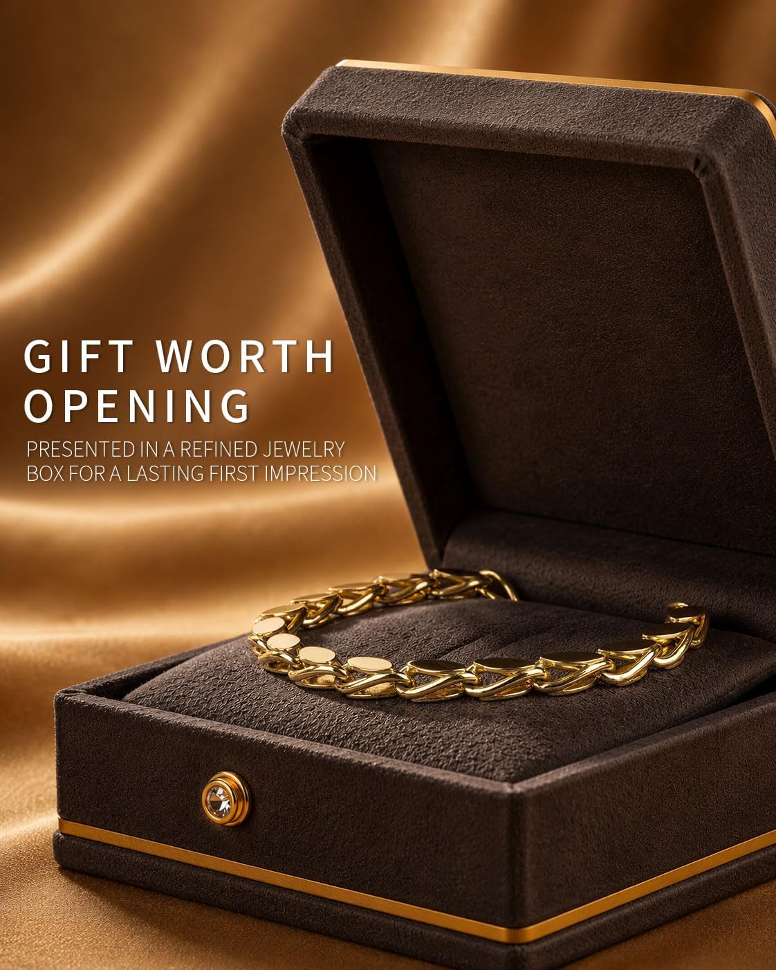 14K Gold Plated Laurel Link Bracelets for Women, 6mm Greek Goddess Inspired High Polish Chain Bracelet, Elevated Gift Jewelry
