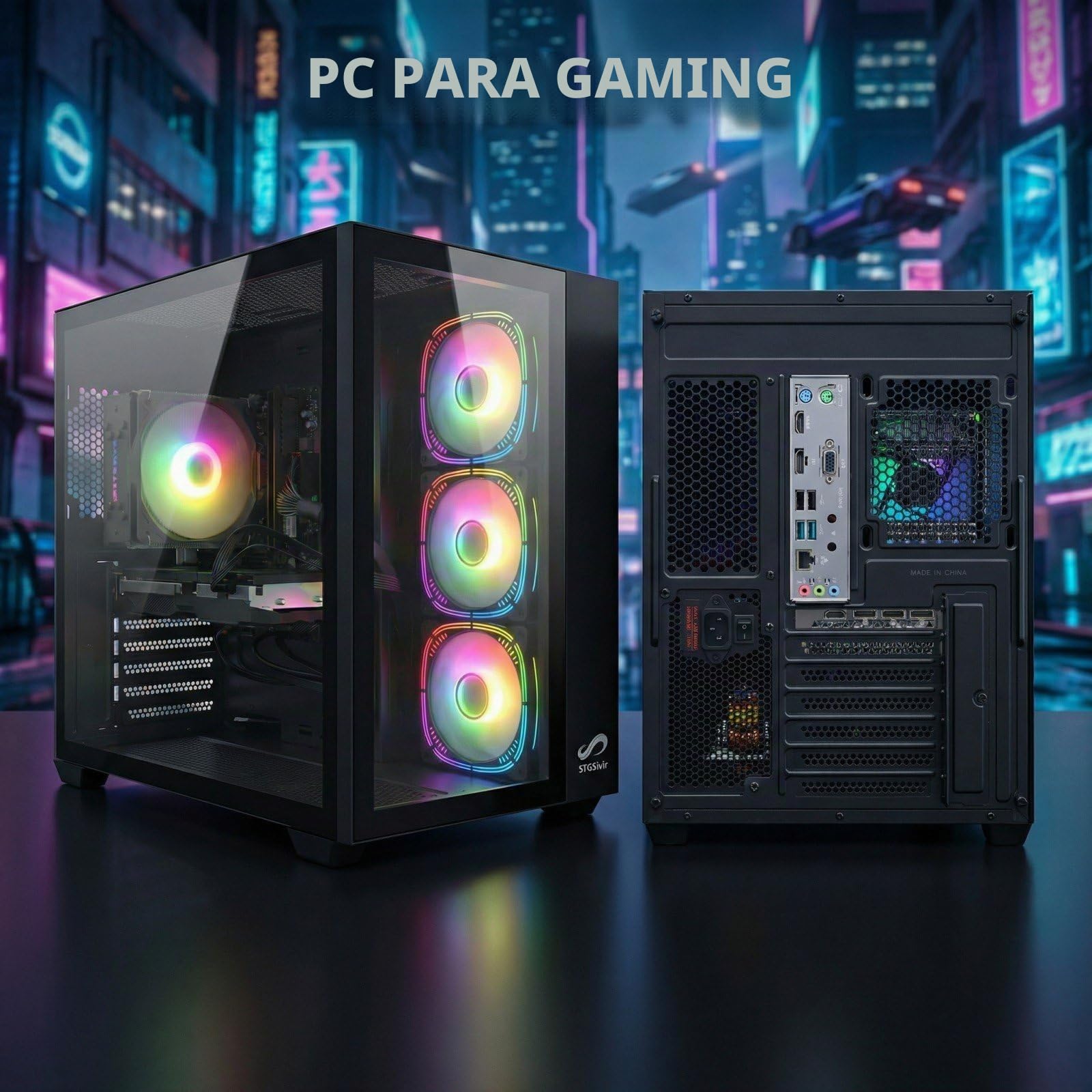 STGsivir PC Gaming, Core i7, RTX 2060 Super 8G, 16G RAM, 1T SSD | Ordenador Gaming para Streaming, Edición de Video, Tareas, hasta 3.9 GHz, WiFi 6, BT 5.0, 4K,HDMI,DP, Win11 Pro, ARGB
