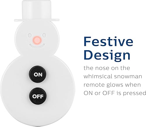 Miniatura 5 de Philips Accesorios Control remoto Philips Switch, diseño de muñeco de nieve, rango de 100 pies, funcionamiento inalámbrico, perfecto para