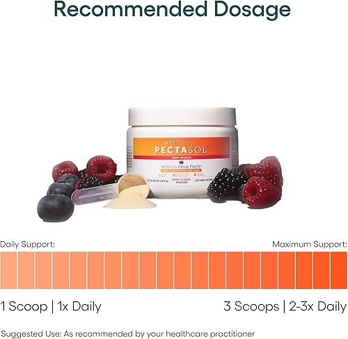 Miniatura 5 de PectaSol Pectina Cítrico Modificada  184g Polvo de Baya  Suplemento para la Salud Total del Cuerpo para Apoyar el Corazón, Sistema Inmunológico,