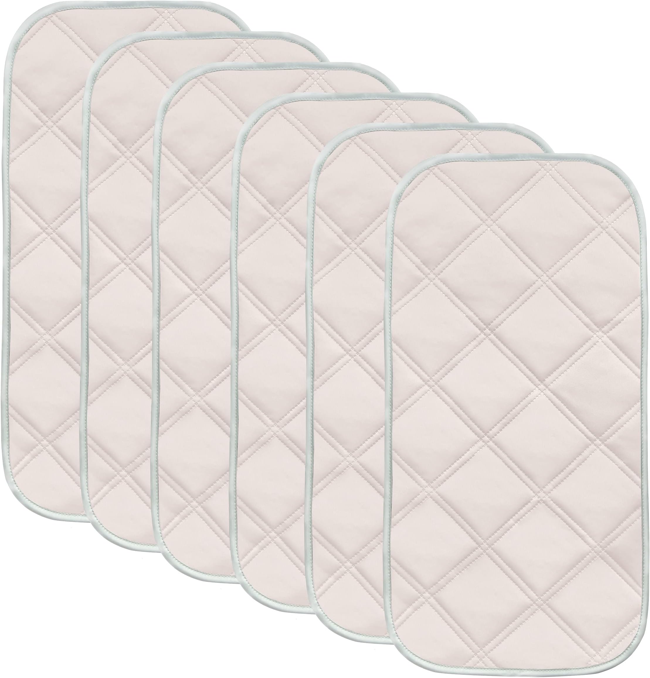 Sunny zzzZZ 6 Pack Baby Waterproof Changing Pad Liners - Quilted Thicker Ultra Soft Changing Table Cover Liners - Durable & Easy to Clean - Pink - 23" x 11"