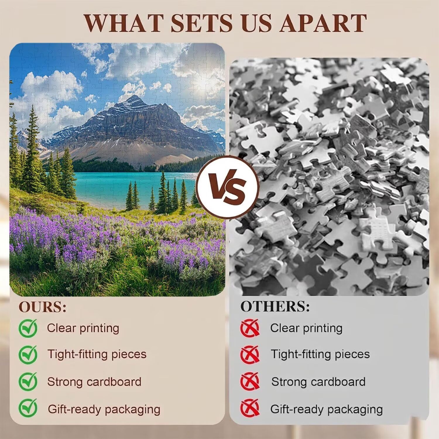 lago paesaggio Puzzle 5000 Pezzi per Adulti, Puzzle in Legno - Collezione Classica con Poster Incluso - Sfida di Concentrazione e Passatempo Antistress, Gioco per Famiglia, 156 x 105 cm f0-300