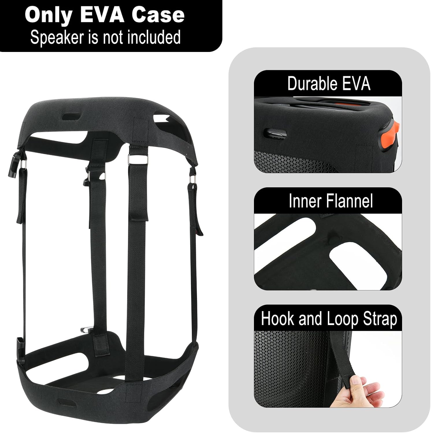 TXEsign Travel Carrying Case Compatible with JBL PartyBox 110, Speaker Carrier EVA Protective Replacement Cover w Dual Shoulder Strap, Travel Carry Holder Pouch for PartyBox 110 - Image 3