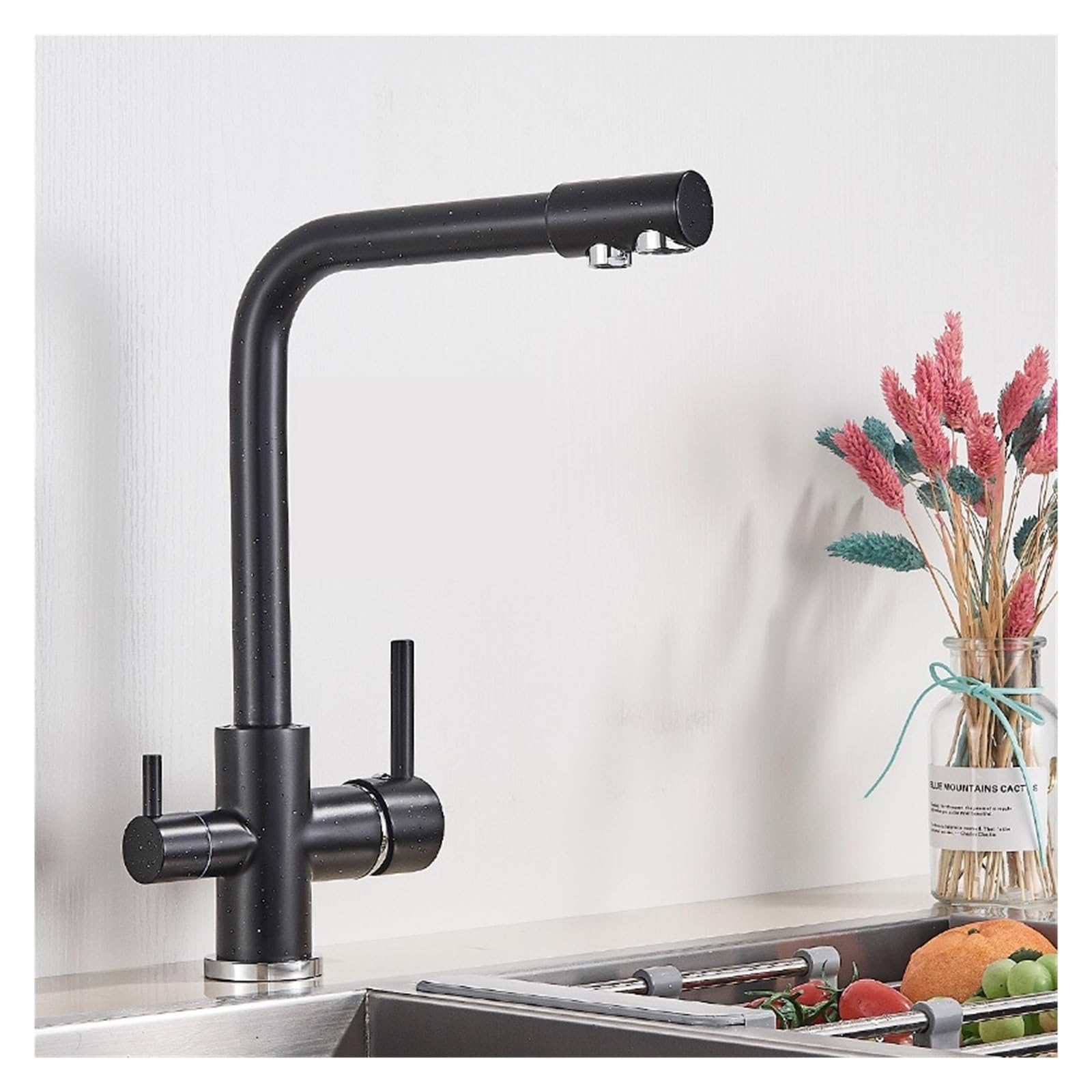 ZQFHSX Water Filter Kitchen Faucet - Hot & Cold Mixer Tap for Drinking Water, Stylish Durable Design Home