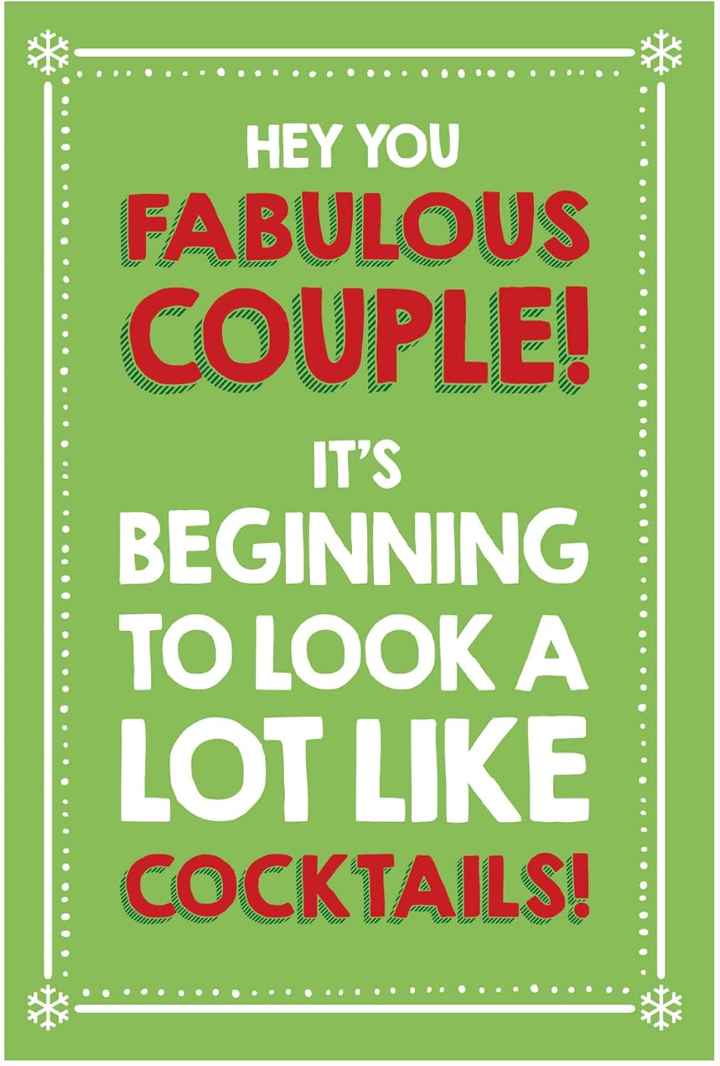 Jam and Toast, Cocktails, Special Couple, Christmas Card, 159x235mm