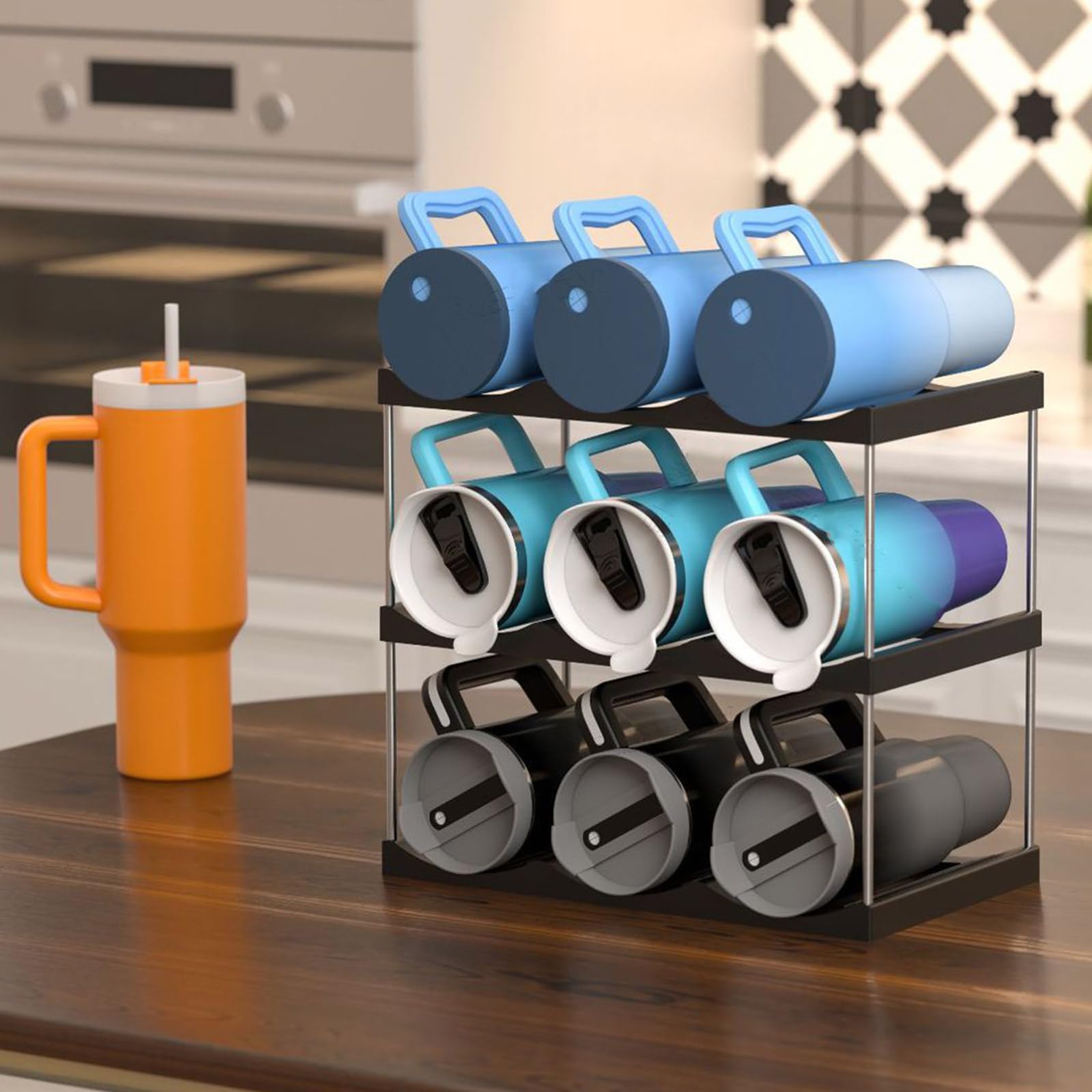 Porte-bouteille empilable – Pratique pour les gobelets et les tasses – Optimisez l'espace et gardez votre cuisine propre