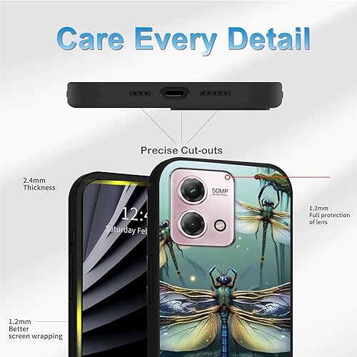 Miniatura 5 de Funda delgada para Moto G Stylus 4G (2023), para Moto G Stylus 4G 2023 TPU Bumper Funda con diseño de libélula funda de silicona de goma suave para