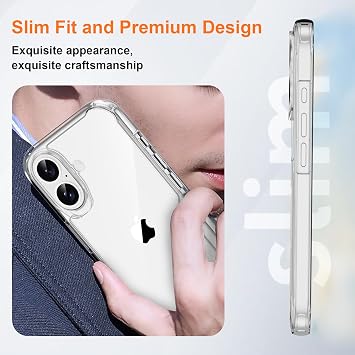 ORETECH Compatible with iPhone 16 Case, Clear