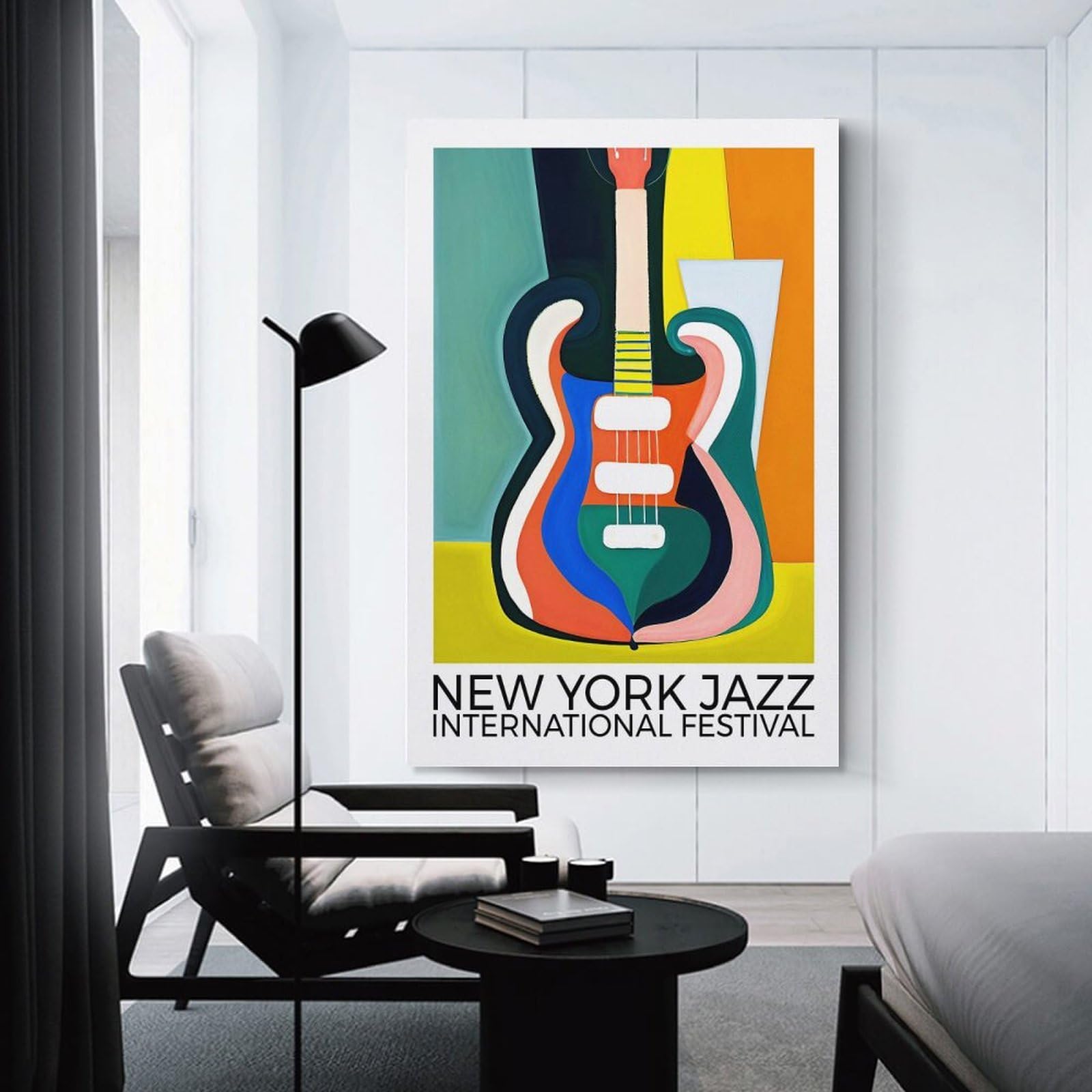 Junmoney Canvas Art Print New York Jazz Festival, 24x36inch(60x90cm), for Gallery Wall Decor And Room Displays, Wall Decor Suited to Curated Displays