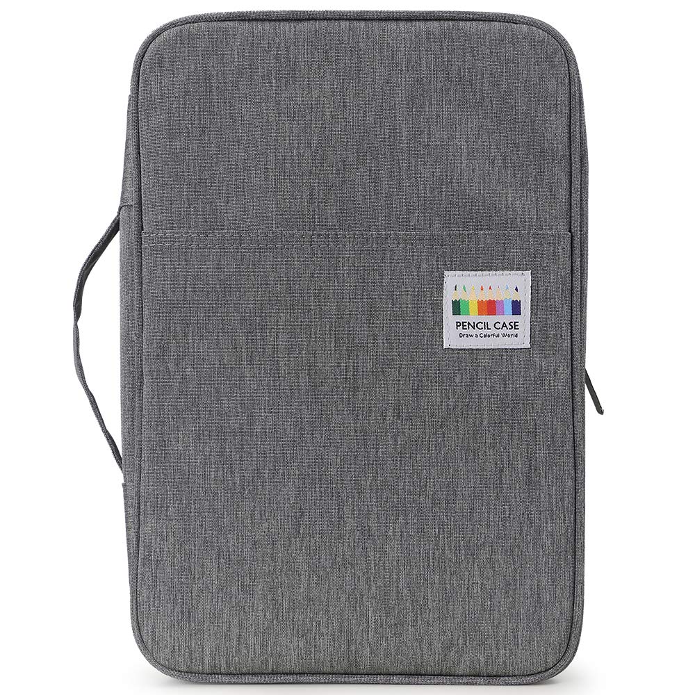 YOUSHARES Astuccio colorato di grande capacità, con 300 scomparti, con supporto multistrato per matite colorate Prismacolor e penne gel (grigio)