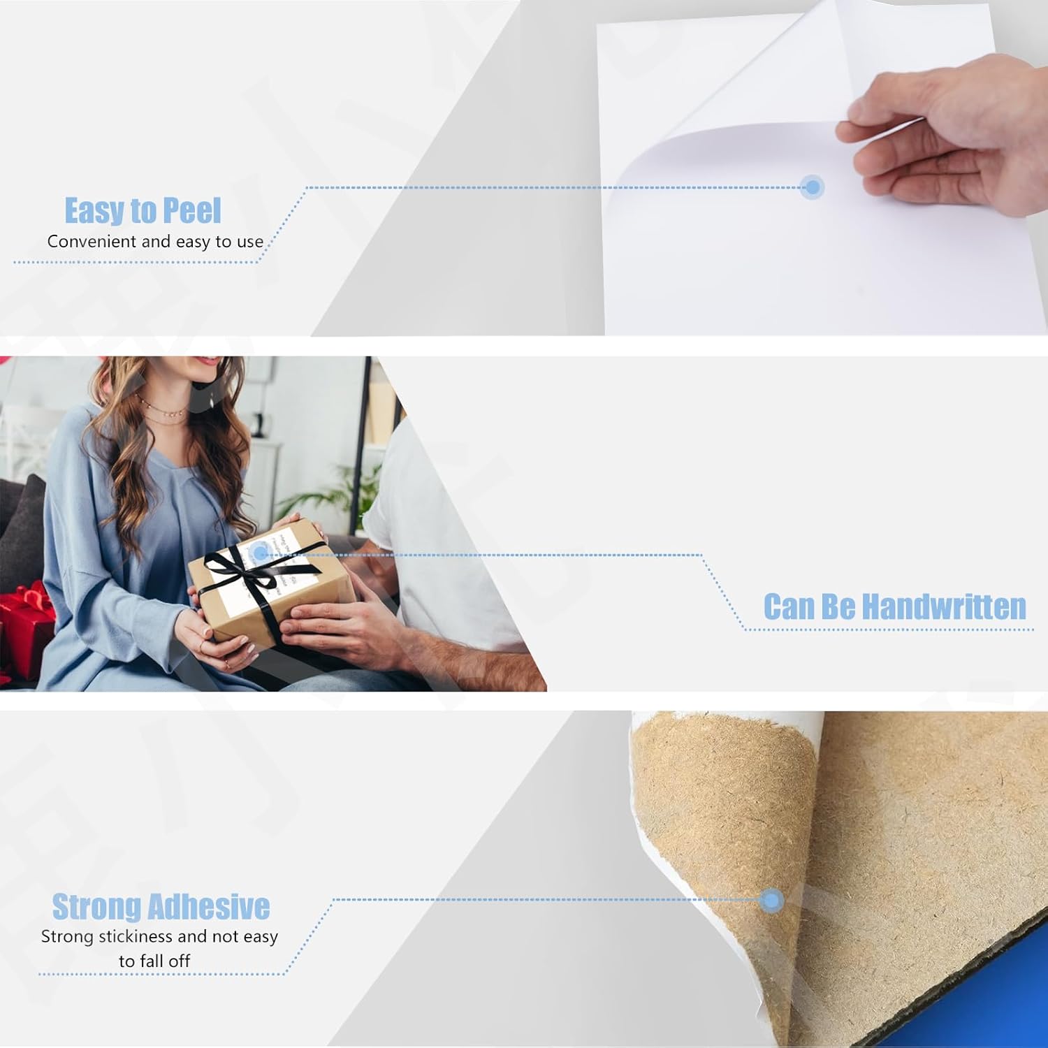 Matte Sticker Paper for Laser/Inkjet Printers - 8.5x11 Inches Letter Size, Full Sheet Labels with Universal Compatibility, Printable Adhesive Paper (40, 8-1/2"×5-1/2" - 2 UP) - Image 5