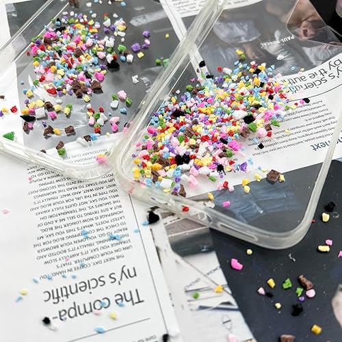 Miniatura 5 de Rebanadas de arcilla polimérica triturada de 3.53 onzas  Gránulos irregulares de resina para arte de uñas, manualidades de carcasa de teléfono para