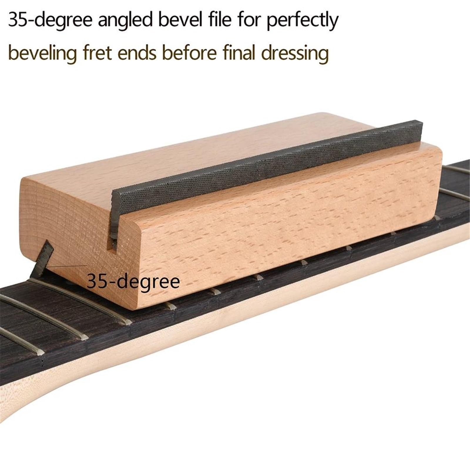 Lima Para Biselar Y Coronar Trastes De Guitarra 2 En 1 Herramientas De Pulido Y Mantenimiento Para Reparación De Luthier De Instrumentos De Cuerda