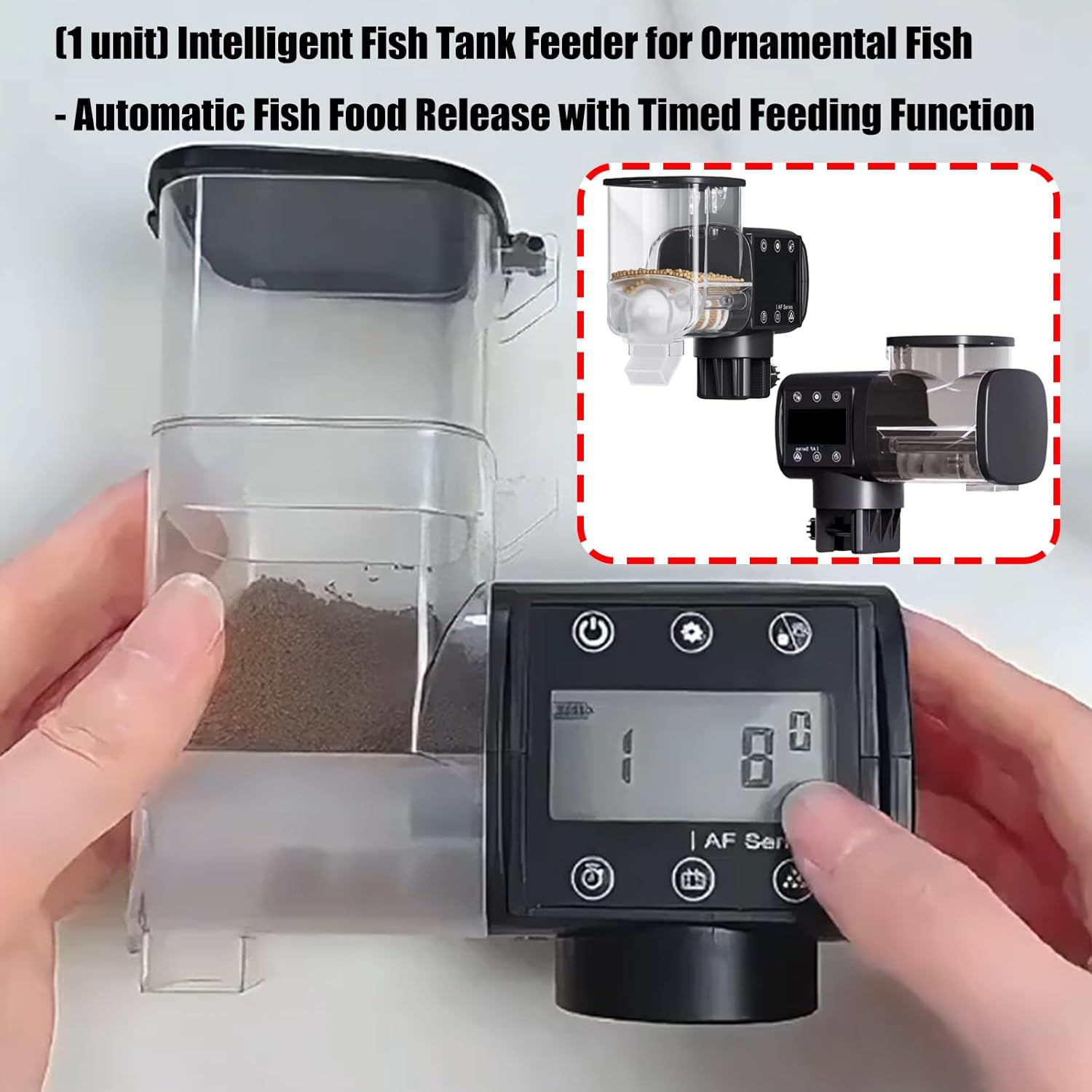Automatic Fishtank Feeder Digital Timer Control Quiet Feeding Device for Feeding Easy Maintenances Aquariums Automatic Feeder