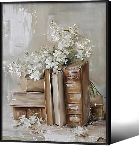 Miniatura 23 de Arte de pared en lienzo de libro floral, póster de pintura al óleo de flores botánicas, impresiones estéticas vintage antiguas para galería, sala de