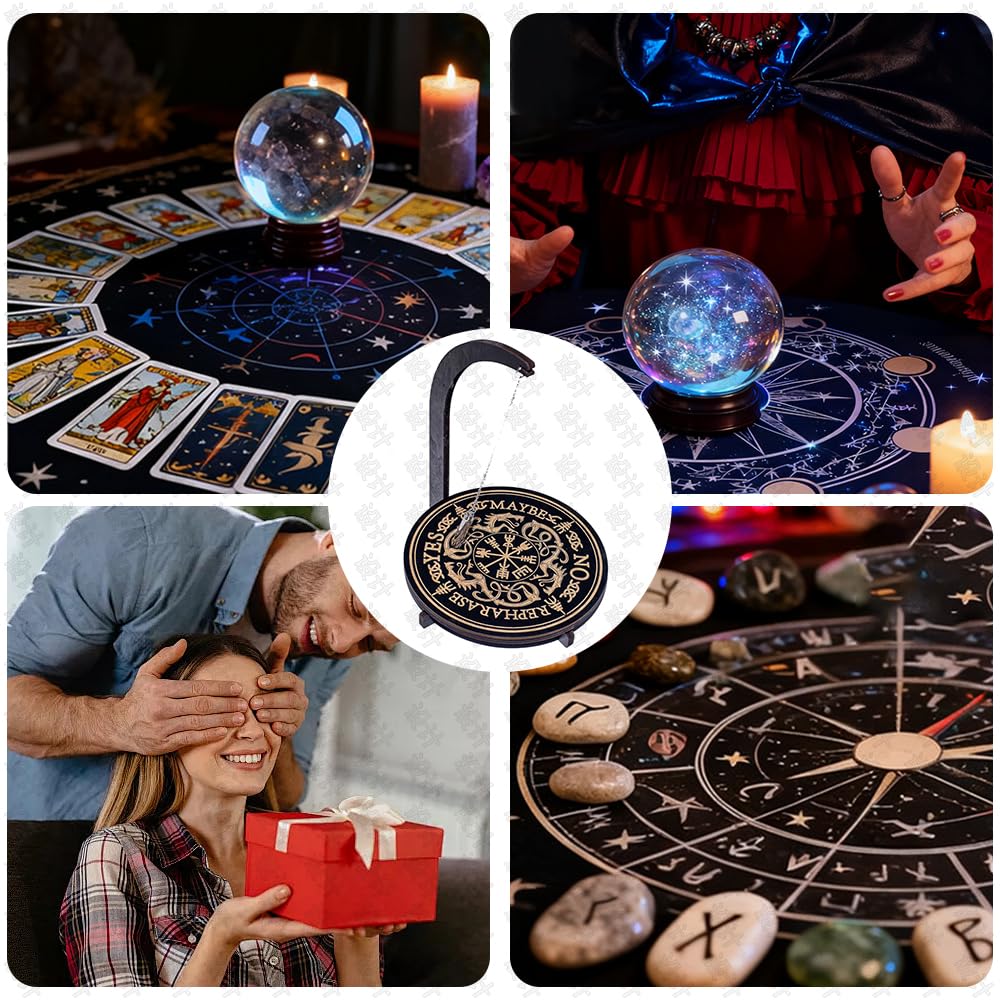 YIVFOX Mysterious & Divination Pendulum Stand Magnet (4 Patterns Total) - 24x8.5x7 Inch Magnetic Spiritual Decision Making Tool (Nordic Dragon Darring Stand) - Image 4