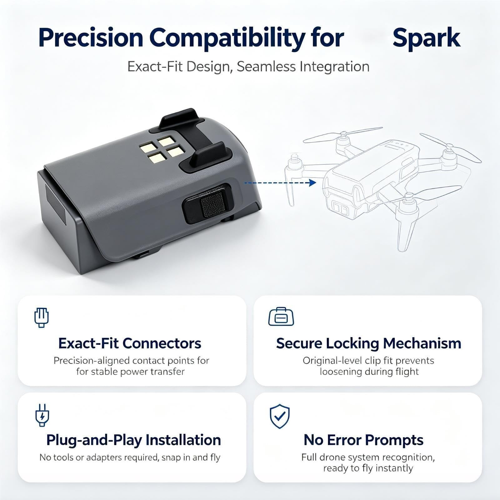 Droni Batteria Di Volo Intelligente 1480mAh 11.4V Compatibile Con DJI Spark
