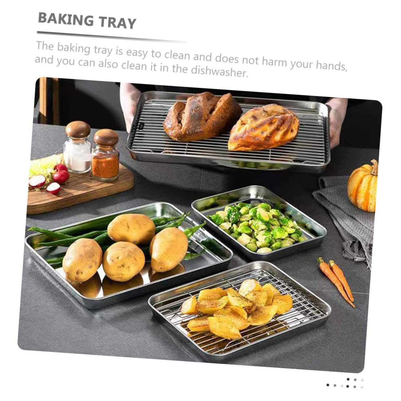 Alipis Cuisson pour Camping et Maison Plaque de Cuisson Acier Inoxydable Accessoires de Pâtisserie Pratiques pour Cuisine