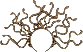 BOXOB Snake Headpiece for Medusa, Snake Headpiece Costume Greek Goddess Headdress Halloween Snake Headband Reusable Snake Hair Accessories for Woman Halloween Party