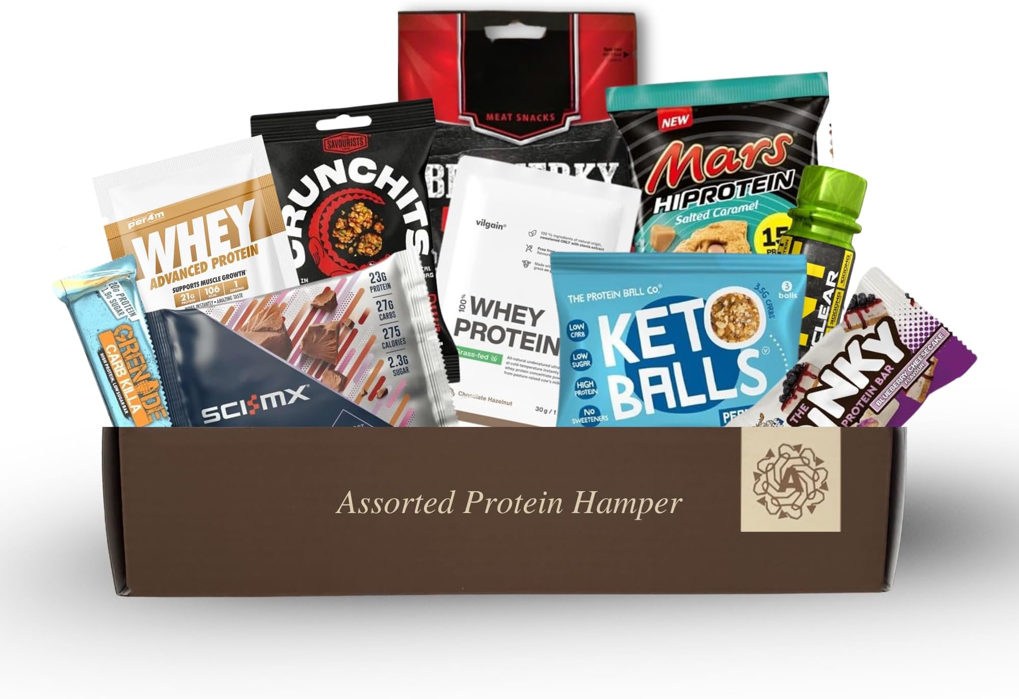 Protein Hamper-Protein Gift Set & Fitness Hamper Including Protein Bar, Prote...