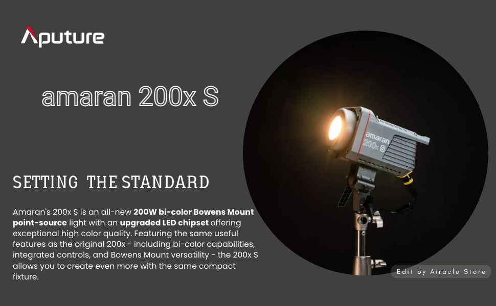 Amazon.com : Aputure Amaran 200X S 200w COB LED Video Light with