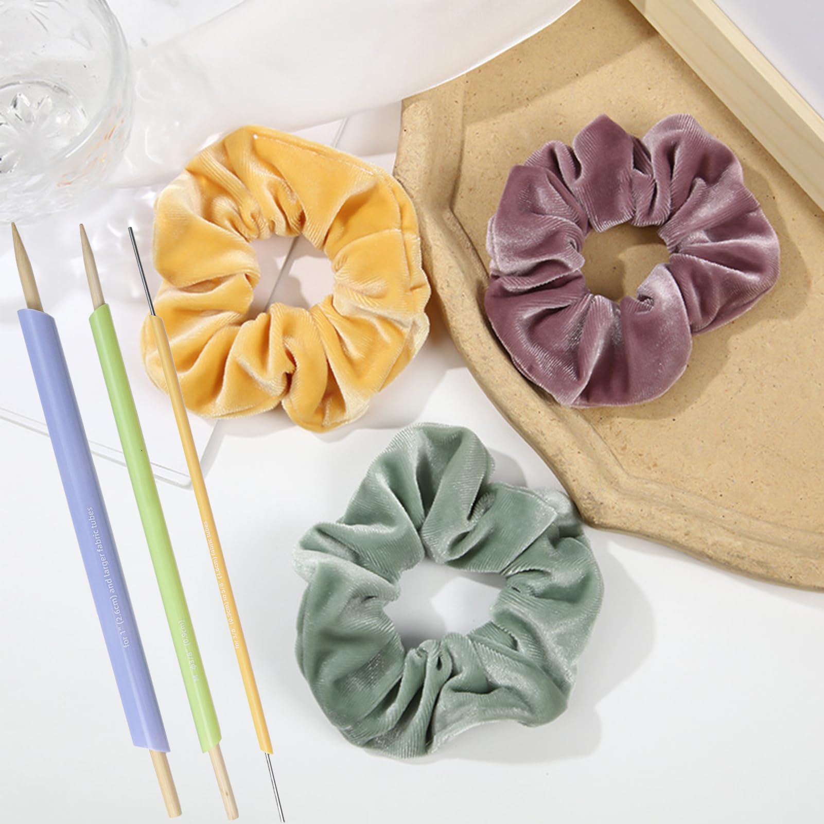 Quick Turn Fabric Set,3 PCS Tube Turner Sewing Tool Sewing Tube Turner Handsewing Sewing Tool Kit Fabric Tube Turners Multipurpose Loop Turner Sewing Tool Set for Crafts DIY Sewing Handmade Knitting - Image 4