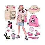 Kids Explorer Kit with Safari Vest & Hat for 3-7 Year Old Boys & Girls - Safari Costume & Dress Up as Zoo Keeper, Paleontologist - Giftable Outdoor Adventure Kit for Kids + Adventure Book