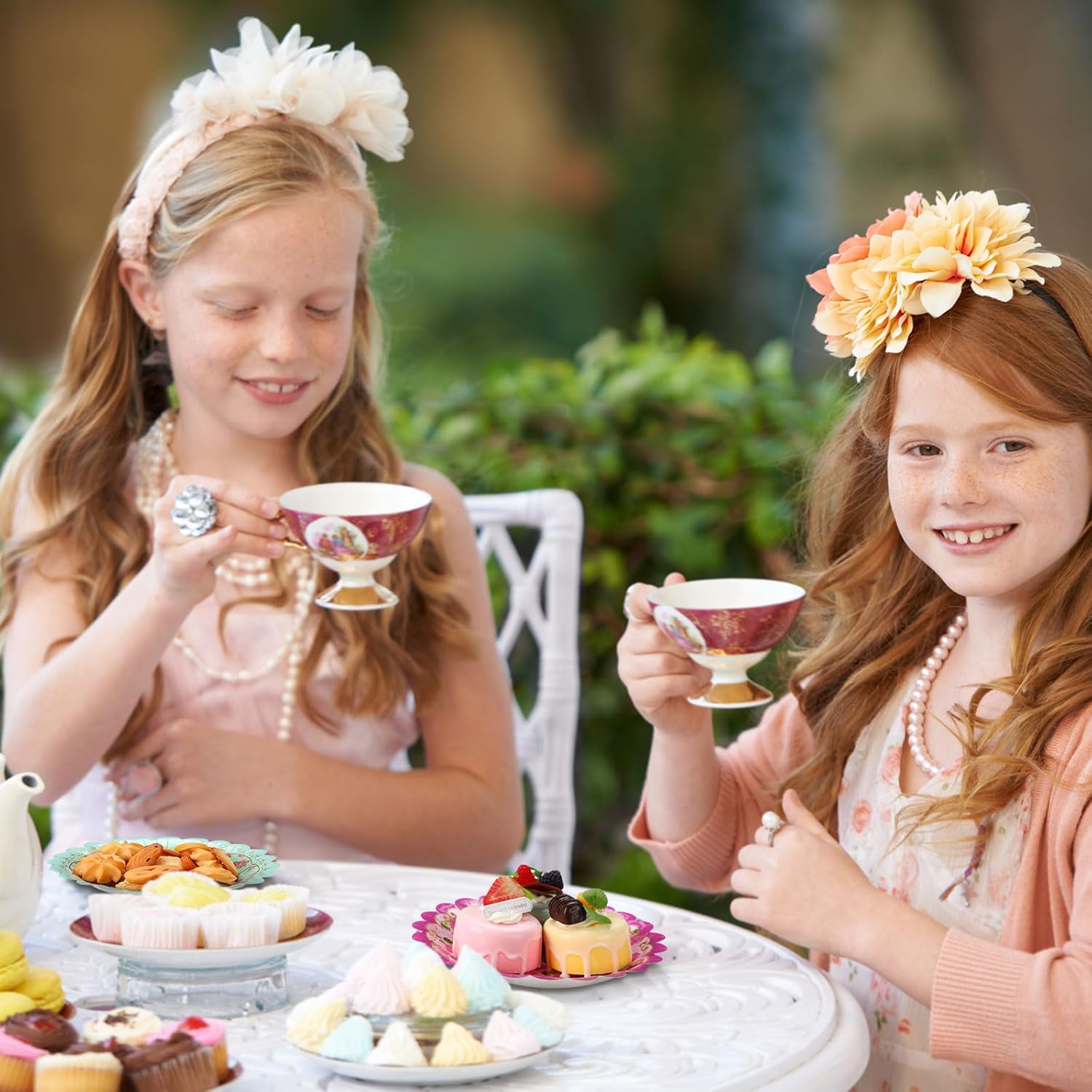 Pasimy 64 Pcs Floral Vintage Plates Paper Tea Party Tableware Set 9 Inch and 7 Inch Plates for Tea Party Birthday Baby Shower Wedding Bachelorette Supplies(Flowers)