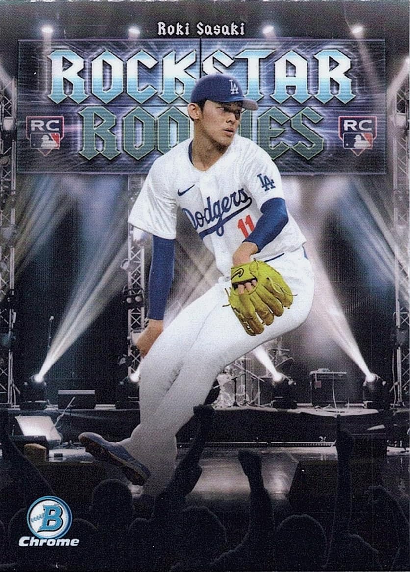 Amazon.com: 2025 Topps Bowman Chrome Roki Sasaki #RR20 Rockstar