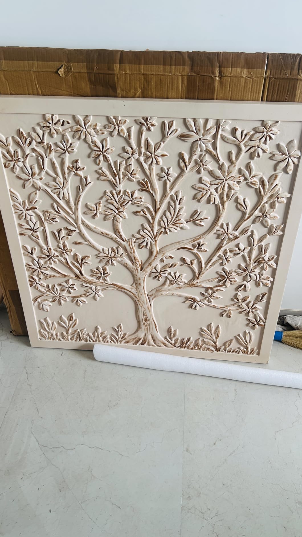musa kazim Handcrafted Wooden Tree of Life Wall Panel – 36 Inch Square ...