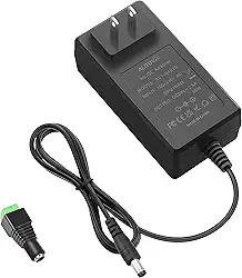 ALITOVE Fonte de alimentação 24V CC 2,5 A 60 W 24 volts transformador adaptador CA 4,92 pés 2500mA 2A conversor CA para CC com ponta de 5,5 x 2,5 mm para luzes LED, roteadores, impressora, soundbar,