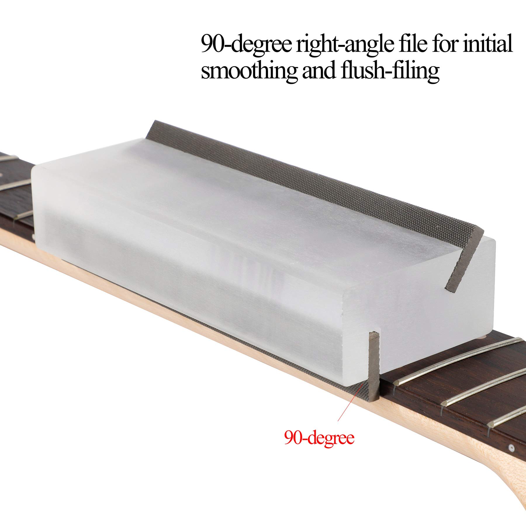 RuiJOTWAT 2 in 1 guitar fret bevel file 35° and 90° angle dual-purpose chamfering file luthier repair tool - Image 3